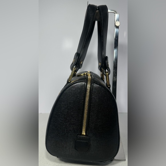 MCM Mini Black Leather Boston Bag - Picture 3 of 10